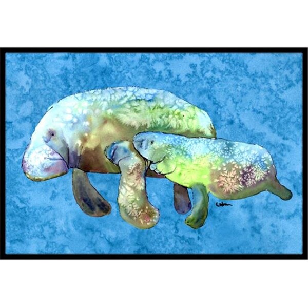 Carolines Treasures 8660-JMAT Manatee Indoor Or Outdoor Doormat, 24 x 36 in. 8660-JMAT - main